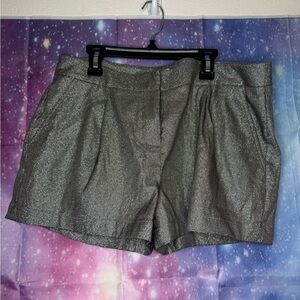 Silver metallic shorts 🛍
